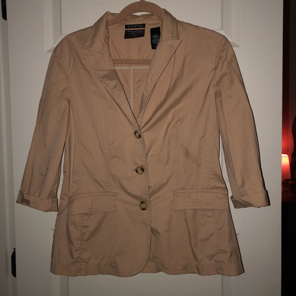 Tan Cotton Blazer